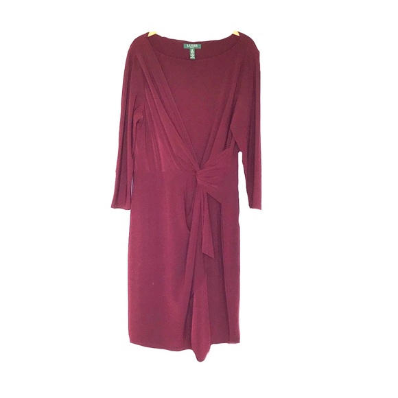 Lauren Ralph Lauren Dresses & Skirts - Lauren Ralph Lauren Dress maroon burgundy 16 A8
